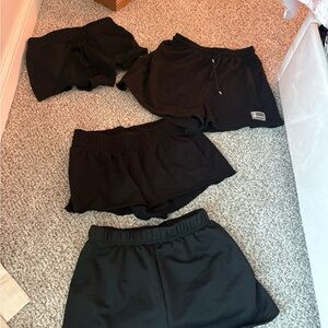 Black Athletic Shorts Set